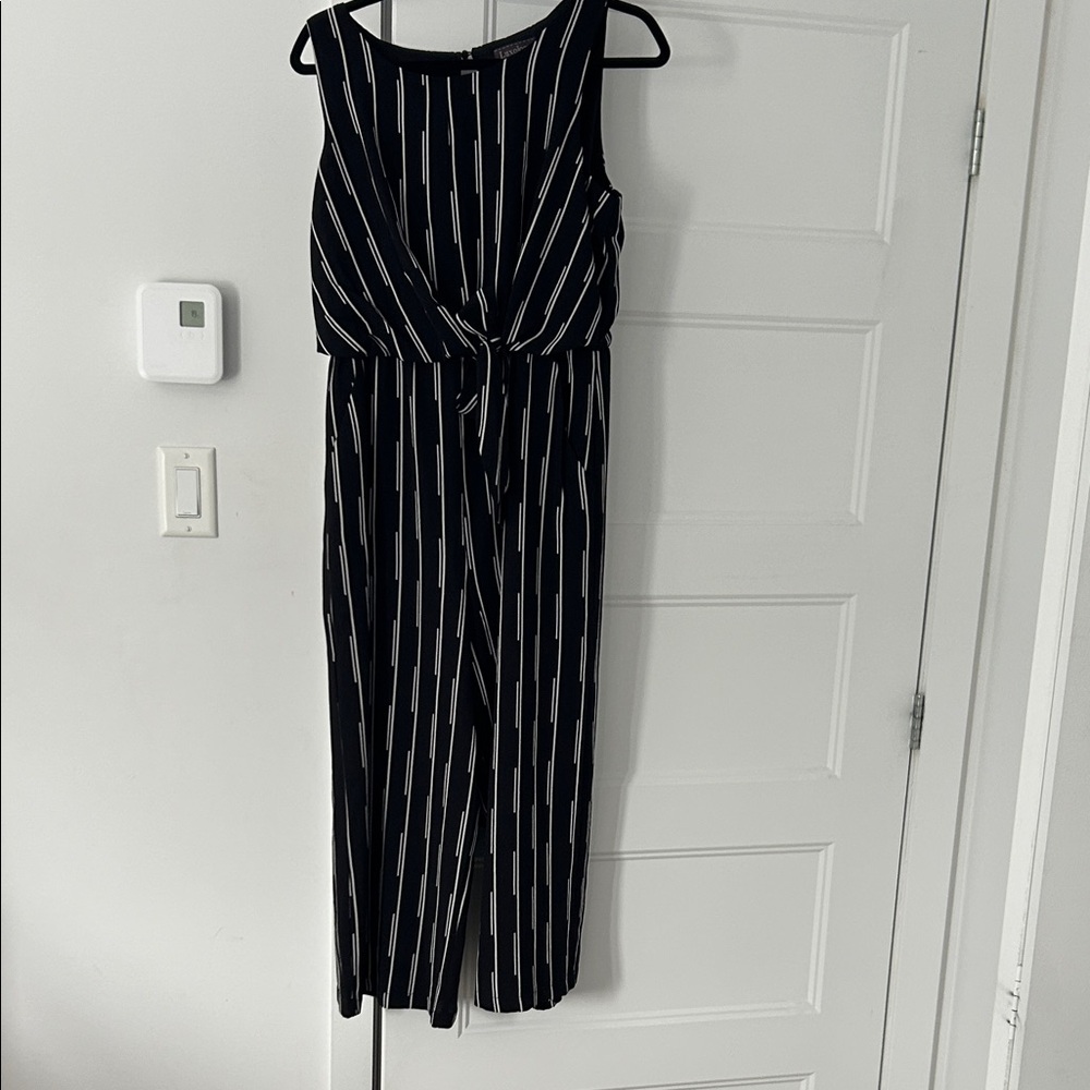 Luxology Black Striped Jumpsuit